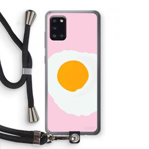 CaseCompany Sunny side up: Samsung Galaxy A31 Transparant Hoesje met koord