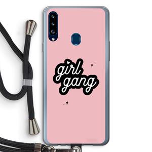 CaseCompany Girl Gang: Samsung Galaxy A20s Transparant Hoesje met koord