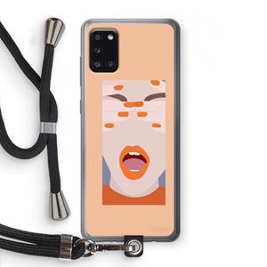 CaseCompany Surprise: Samsung Galaxy A31 Transparant Hoesje met koord