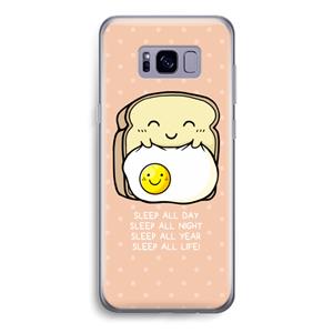 CaseCompany Sleep All Day: Samsung Galaxy S8 Transparant Hoesje
