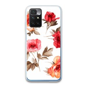 CaseCompany Roosjes: Xiaomi Redmi 10 Transparant Hoesje