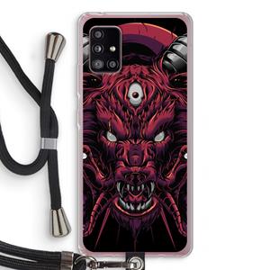 CaseCompany Hell Hound and Serpents: Samsung Galaxy A51 5G Transparant Hoesje met koord