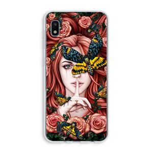 CaseCompany Lady Moth: Samsung Galaxy A10 Transparant Hoesje