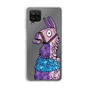 CaseCompany Lama: Samsung Galaxy A12 Transparant Hoesje