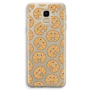 CaseCompany Croissant: Samsung Galaxy J6 (2018) Transparant Hoesje