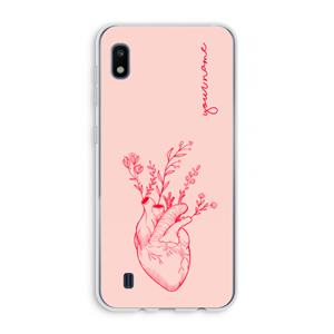 CaseCompany Blooming Heart: Samsung Galaxy A10 Transparant Hoesje