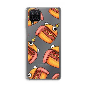 CaseCompany Hamburger: Samsung Galaxy A12 Transparant Hoesje