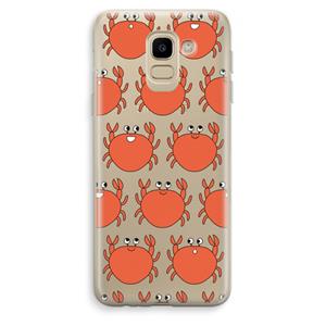 CaseCompany Krab: Samsung Galaxy J6 (2018) Transparant Hoesje