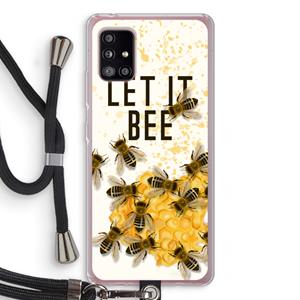 CaseCompany Let it bee: Samsung Galaxy A51 5G Transparant Hoesje met koord