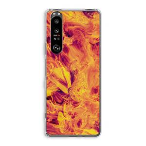 CaseCompany Eternal Fire: Sony Xperia 1 III Transparant Hoesje