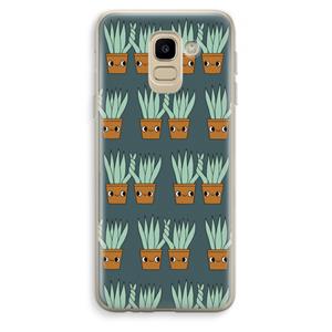 CaseCompany Sansevieria: Samsung Galaxy J6 (2018) Transparant Hoesje