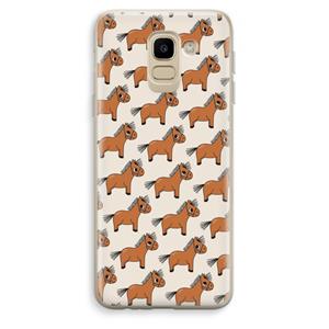 CaseCompany Pony: Samsung Galaxy J6 (2018) Transparant Hoesje