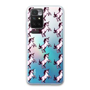 CaseCompany Musketon Unicorn: Xiaomi Redmi 10 Transparant Hoesje