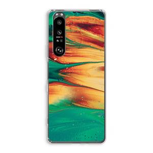CaseCompany Green Inferno: Sony Xperia 1 III Transparant Hoesje