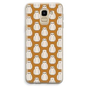 CaseCompany Uilen: Samsung Galaxy J6 (2018) Transparant Hoesje