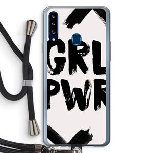 CaseCompany Girl Power #2: Samsung Galaxy A20s Transparant Hoesje met koord