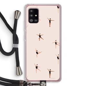 CaseCompany Dancing #1: Samsung Galaxy A51 5G Transparant Hoesje met koord