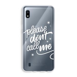 CaseCompany Don't call: Samsung Galaxy A10 Transparant Hoesje