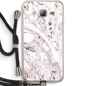 CaseCompany Mengelmoes: Samsung Galaxy J3 (2016) Transparant Hoesje met koord
