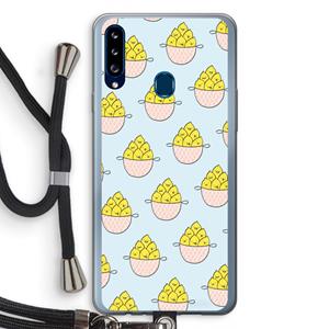 CaseCompany Citroenen: Samsung Galaxy A20s Transparant Hoesje met koord