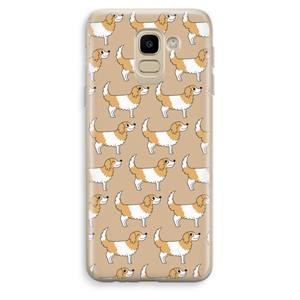 CaseCompany Doggy: Samsung Galaxy J6 (2018) Transparant Hoesje