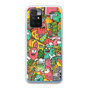 CaseCompany Vexx City: Xiaomi Redmi 10 Transparant Hoesje