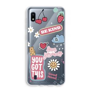 CaseCompany Positivity: Samsung Galaxy A10 Transparant Hoesje