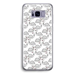 CaseCompany Zwanen: Samsung Galaxy S8 Transparant Hoesje