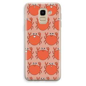 CaseCompany Krab: Samsung Galaxy J6 (2018) Transparant Hoesje