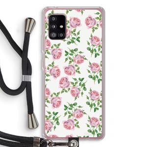 CaseCompany Kleine roosjes: Samsung Galaxy A51 5G Transparant Hoesje met koord
