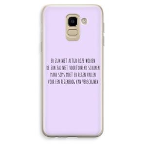 CaseCompany Regenboog: Samsung Galaxy J6 (2018) Transparant Hoesje