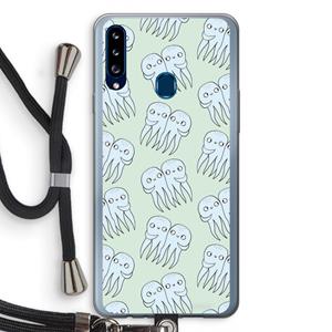 CaseCompany Octopussen: Samsung Galaxy A20s Transparant Hoesje met koord