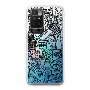 CaseCompany Vexx Black Mixtape: Xiaomi Redmi 10 Transparant Hoesje