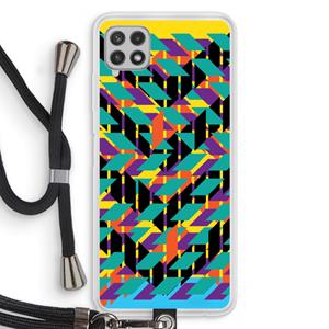 CaseCompany Skew Bee 1: Samsung Galaxy A22 4G Transparant Hoesje met koord