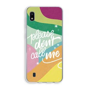 CaseCompany Don't call: Samsung Galaxy A10 Transparant Hoesje