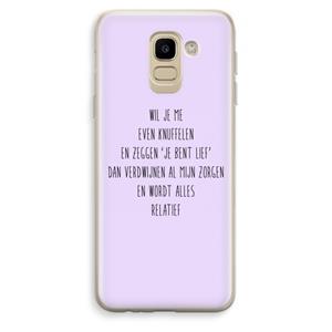 CaseCompany Relatief: Samsung Galaxy J6 (2018) Transparant Hoesje