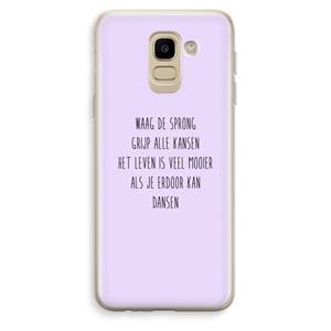 CaseCompany Sprong: Samsung Galaxy J6 (2018) Transparant Hoesje