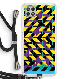 CaseCompany Skew Bee 3: Samsung Galaxy A22 4G Transparant Hoesje met koord