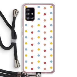 CaseCompany Bollen: Samsung Galaxy A51 5G Transparant Hoesje met koord
