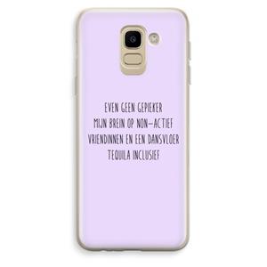 CaseCompany Tequila: Samsung Galaxy J6 (2018) Transparant Hoesje