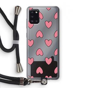 CaseCompany Ondersteboven verliefd: Samsung Galaxy A31 Transparant Hoesje met koord