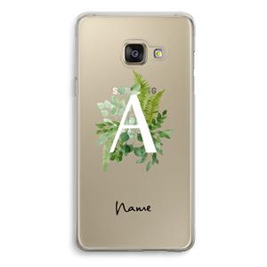 CaseCompany Green Brush: Samsung Galaxy A3 (2016) Transparant Hoesje