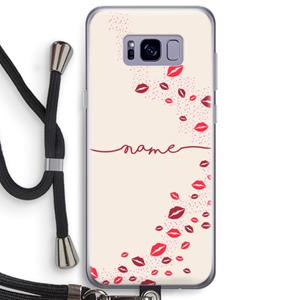 CaseCompany Kusjes: Samsung Galaxy S8 Plus Transparant Hoesje met koord