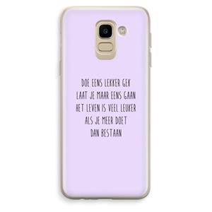CaseCompany Gek: Samsung Galaxy J6 (2018) Transparant Hoesje