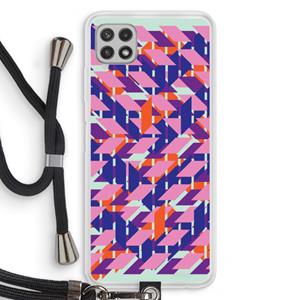 CaseCompany Skew Blush 3: Samsung Galaxy A22 4G Transparant Hoesje met koord
