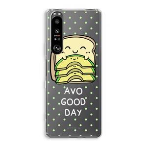 CaseCompany Avo Good Day: Sony Xperia 1 III Transparant Hoesje