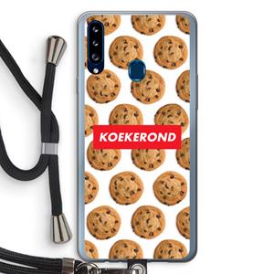 CaseCompany Koekerond: Samsung Galaxy A20s Transparant Hoesje met koord