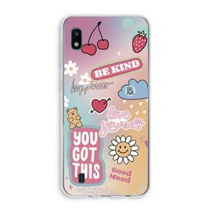 CaseCompany Positivity: Samsung Galaxy A10 Transparant Hoesje