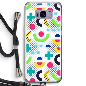 CaseCompany 8-bit N°1: Samsung Galaxy S8 Plus Transparant Hoesje met koord