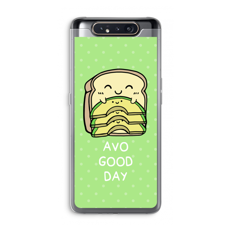 CaseCompany Avo Good Day: Samsung Galaxy A80 Transparant Hoesje